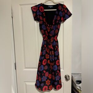 Tea length floral dress